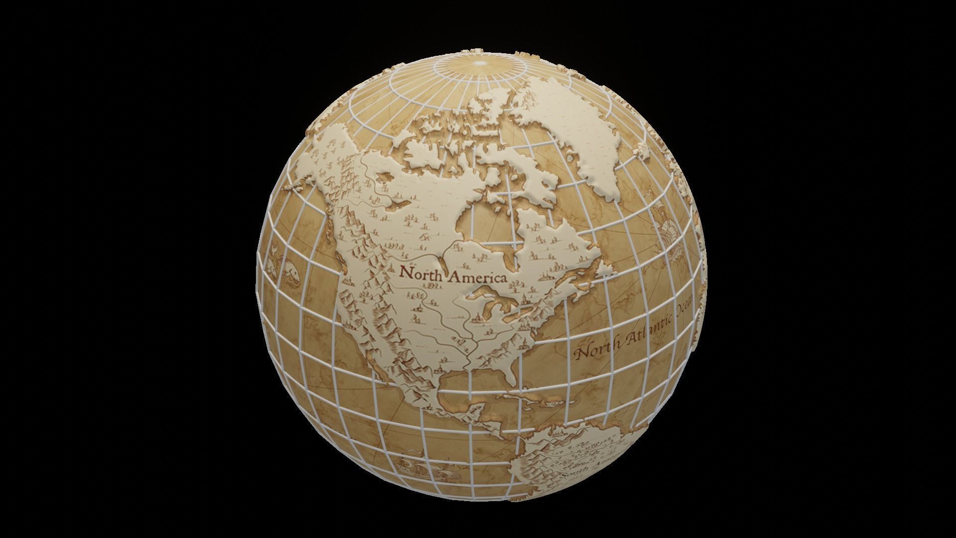 Earth Globe 3d model 3D model_11
