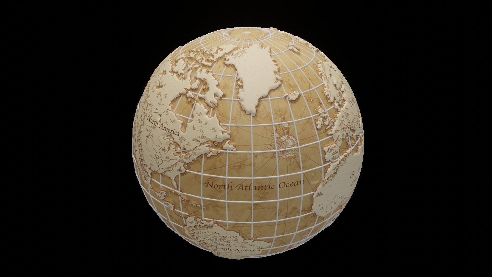 Earth Globe 3d model 3D model_3