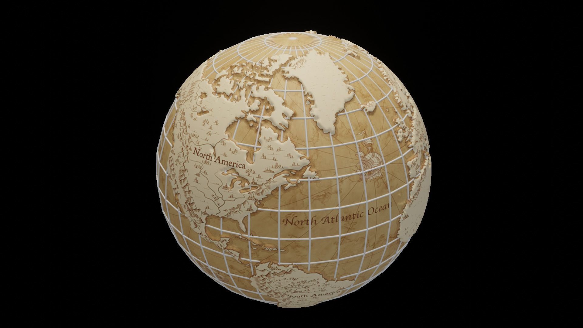 Earth Globe 3d model 3D model_6