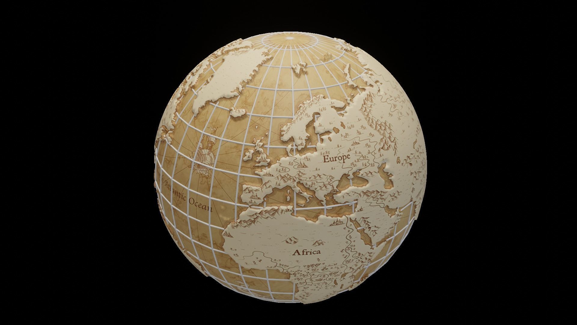 Earth Globe 3d model 3D model_63