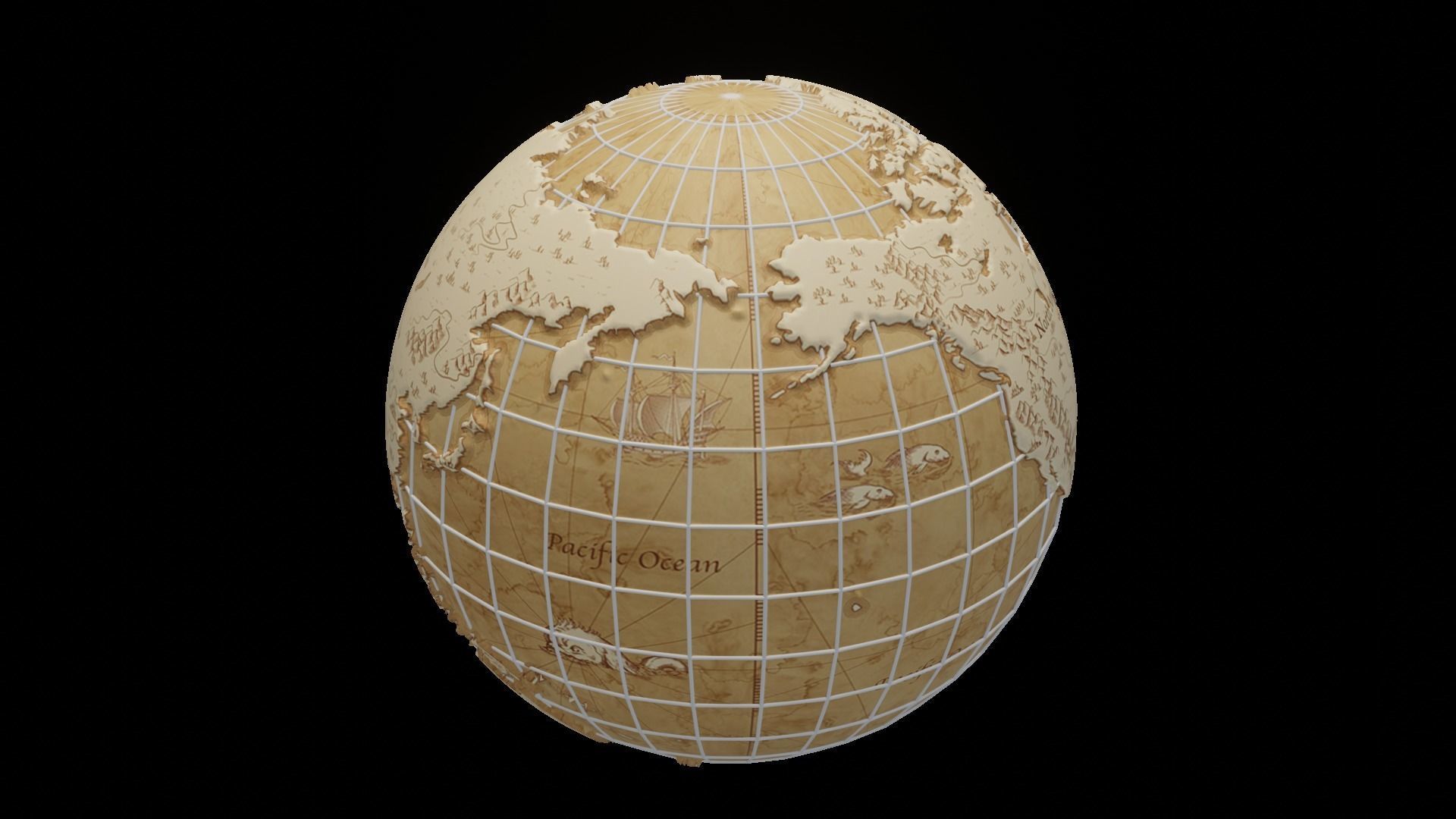 Earth Globe 3d model 3D model_28