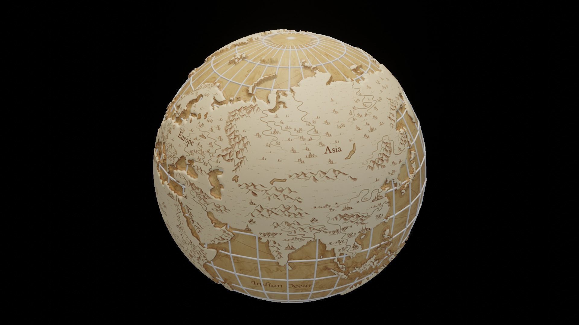 Earth Globe 3d model 3D model_49