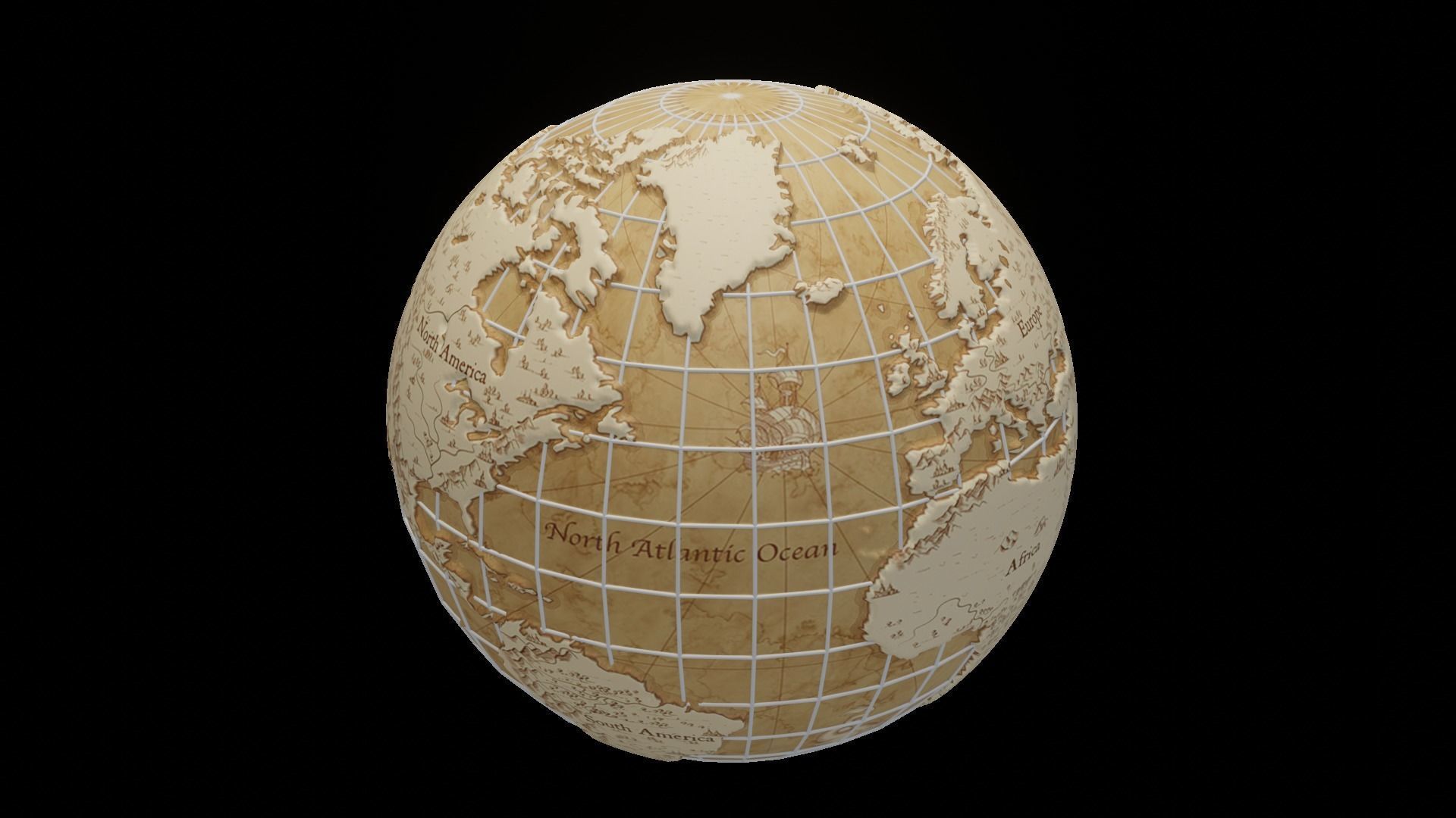 Earth Globe 3d model 3D model_1
