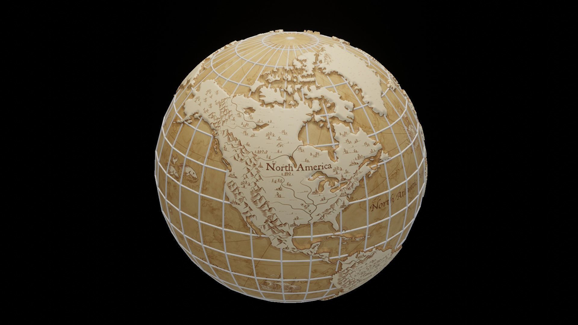Earth Globe 3d model 3D model_13
