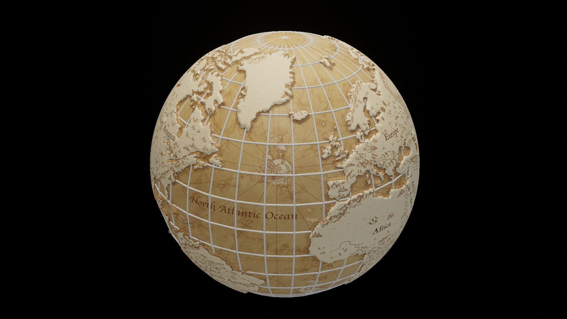 Earth Globe 3d model 3D model_70