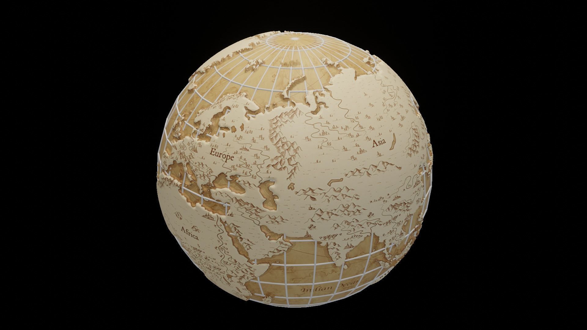Earth Globe 3d model 3D model_53