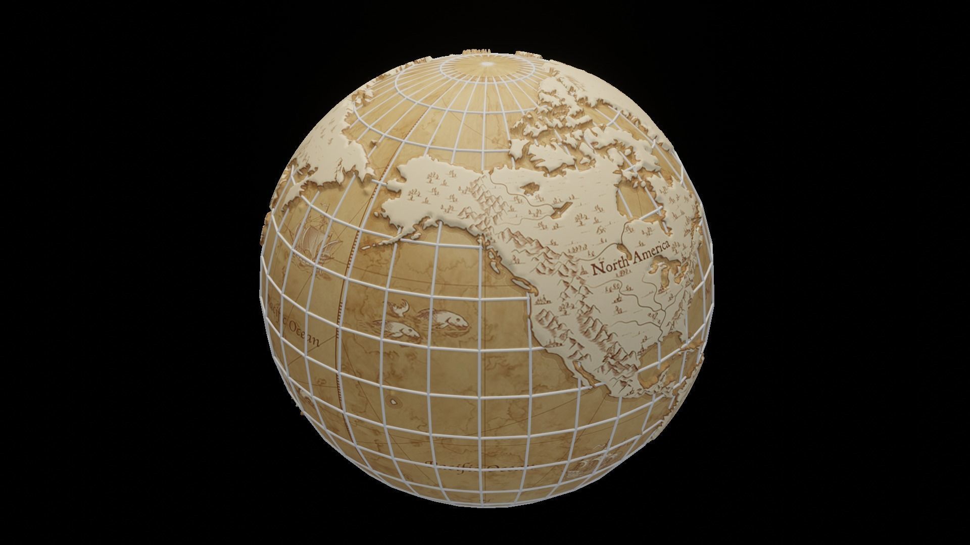 Earth Globe 3d model 3D model_20