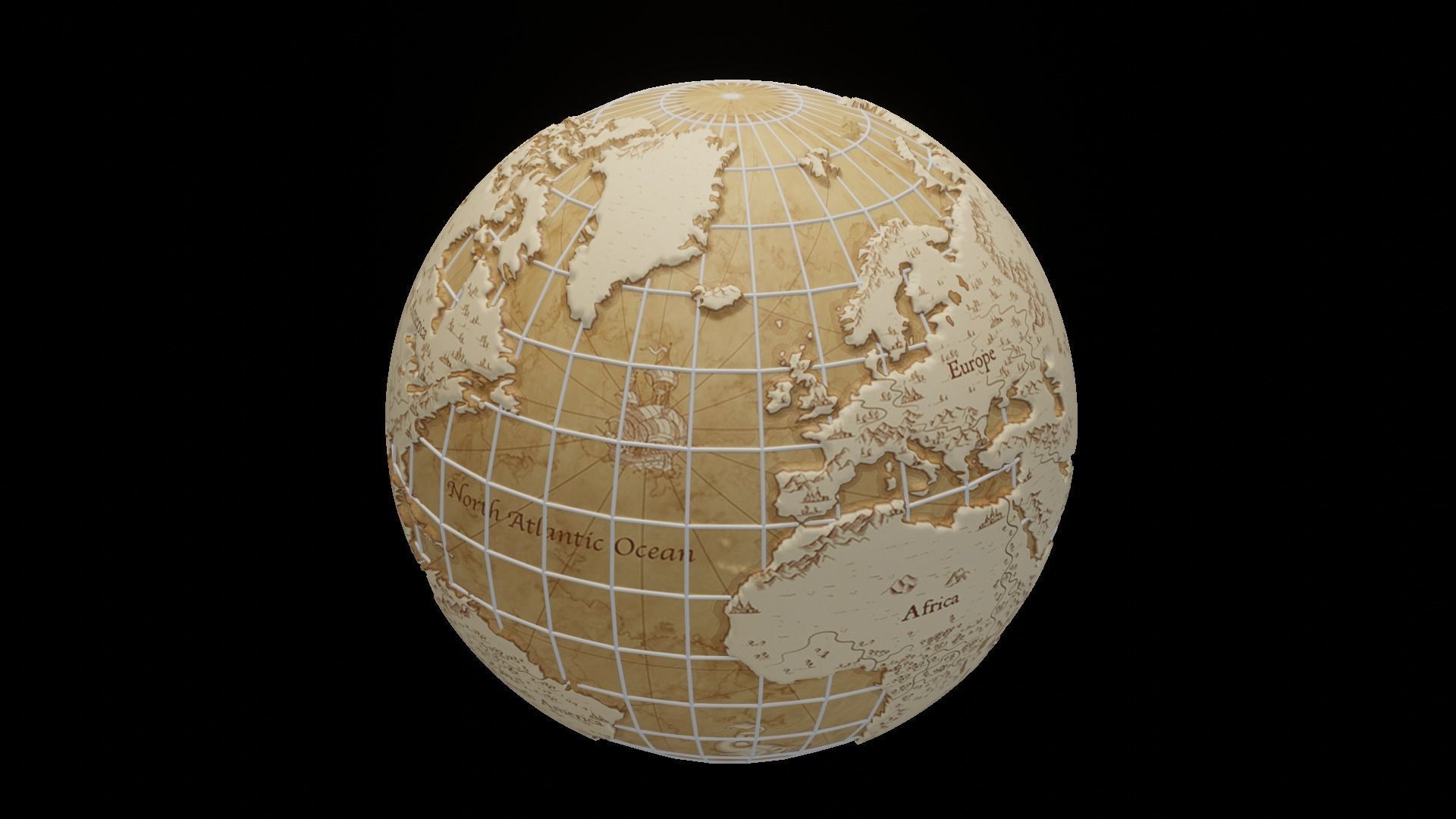 Earth Globe 3d model 3D model_68