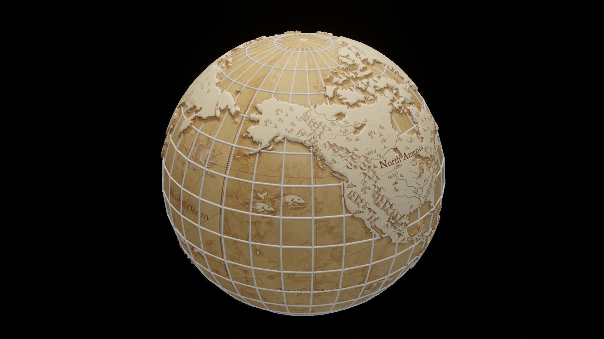Earth Globe 3d model 3D model_21