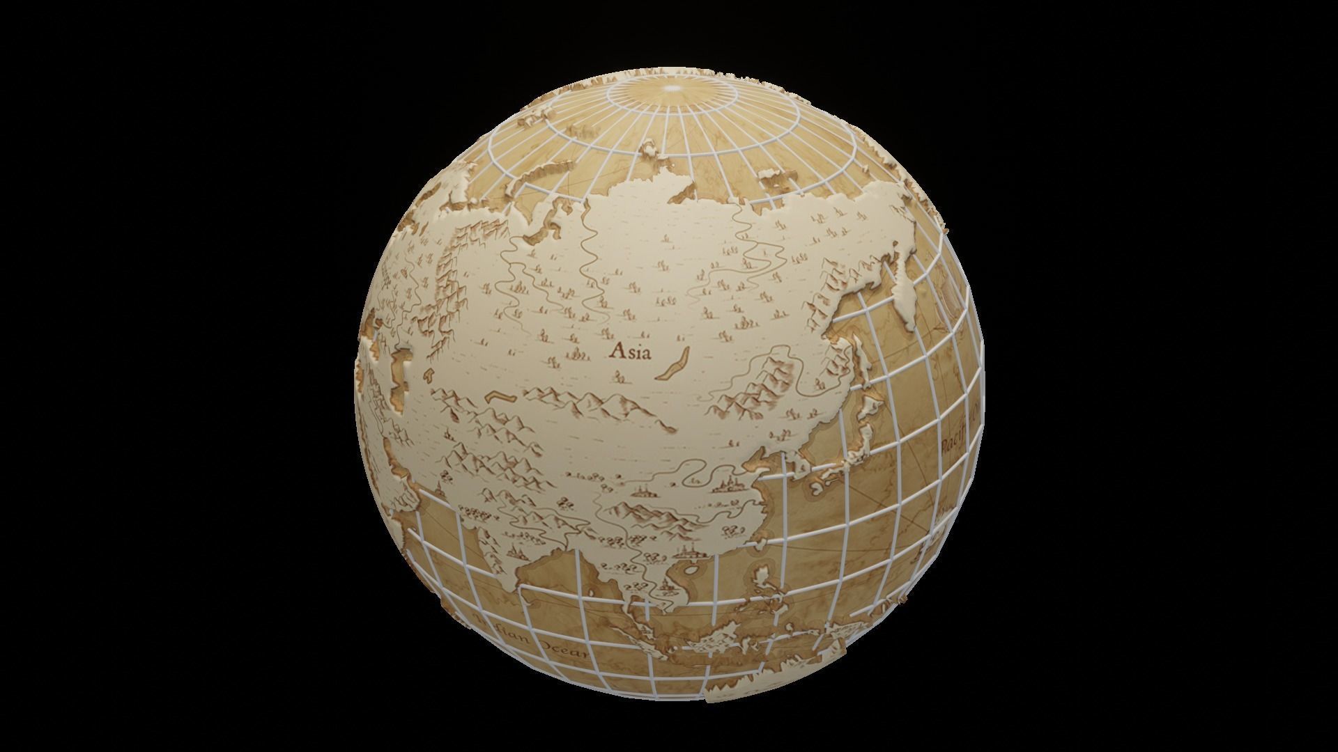 Earth Globe 3d model 3D model_44