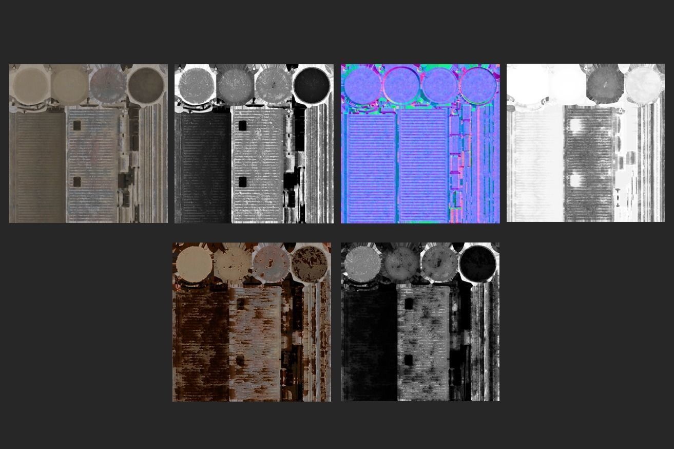 Metal trash can  Low-poly 3D model_5