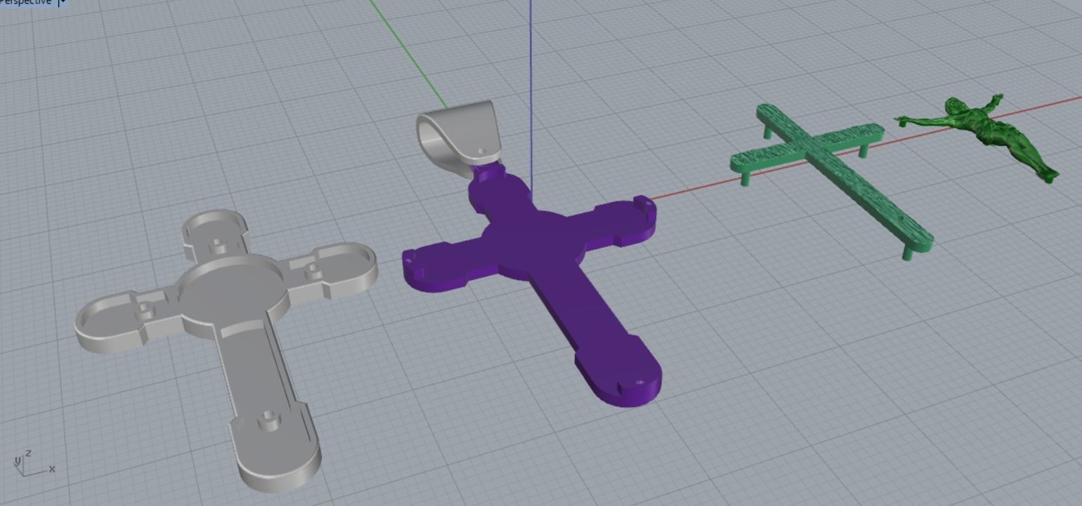 Cross pendant 3D print model_15