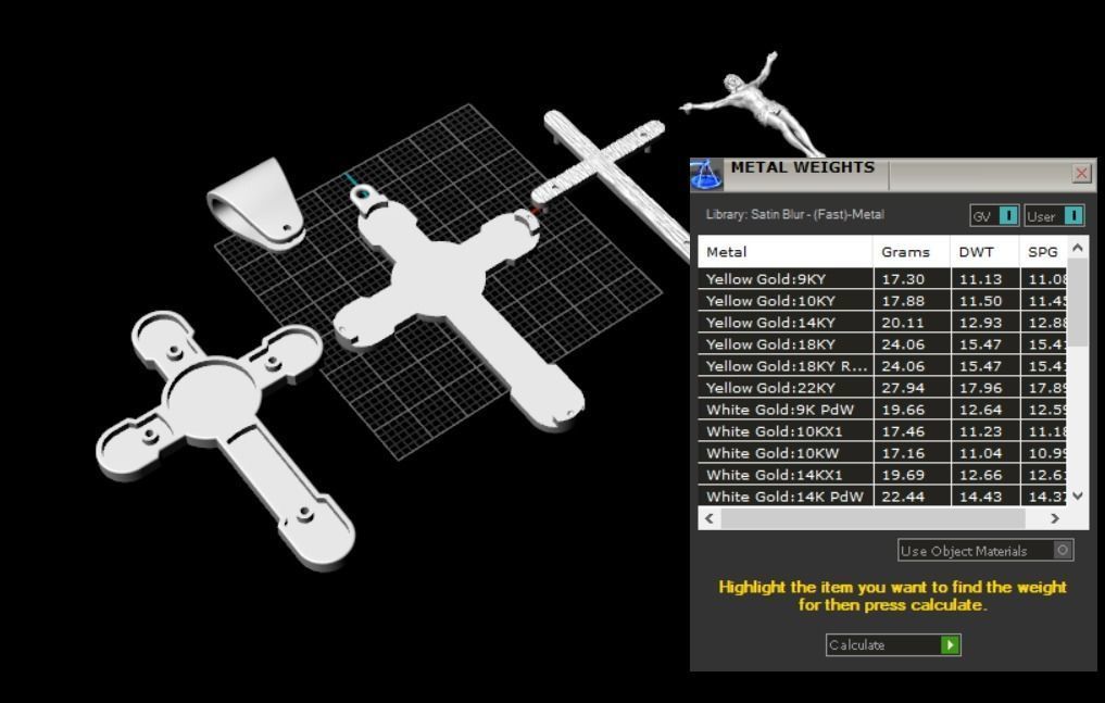 Cross pendant 3D print model_7