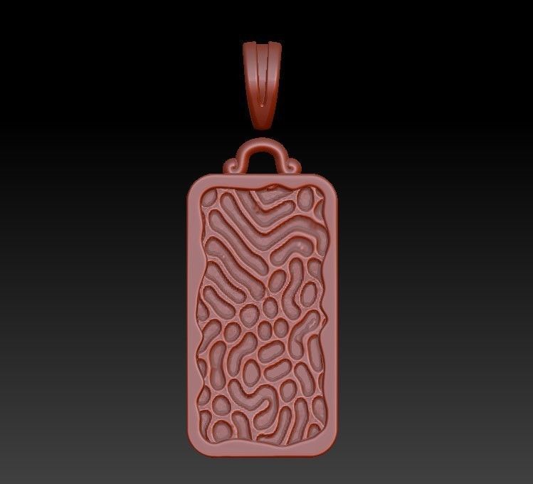 Skull skeleton floral scrolls roses pendant 3D print model_10