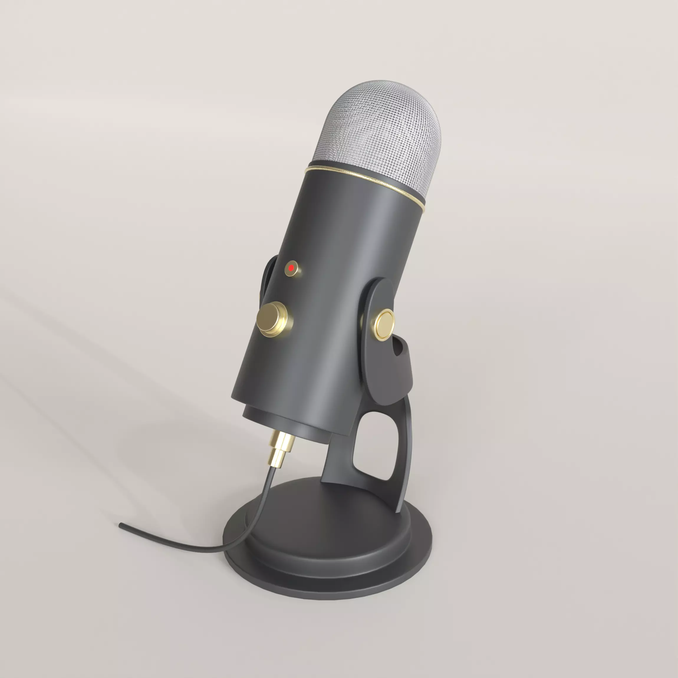 condenser microphone mic Suitable for use in broadcast  Free 3D model_0