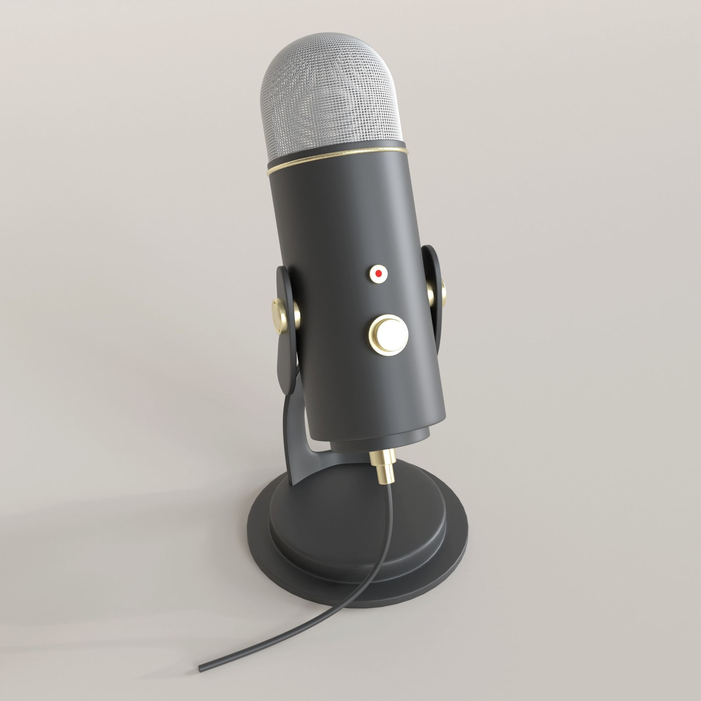 condenser microphone mic Suitable for use in broadcast  Free 3D model_1