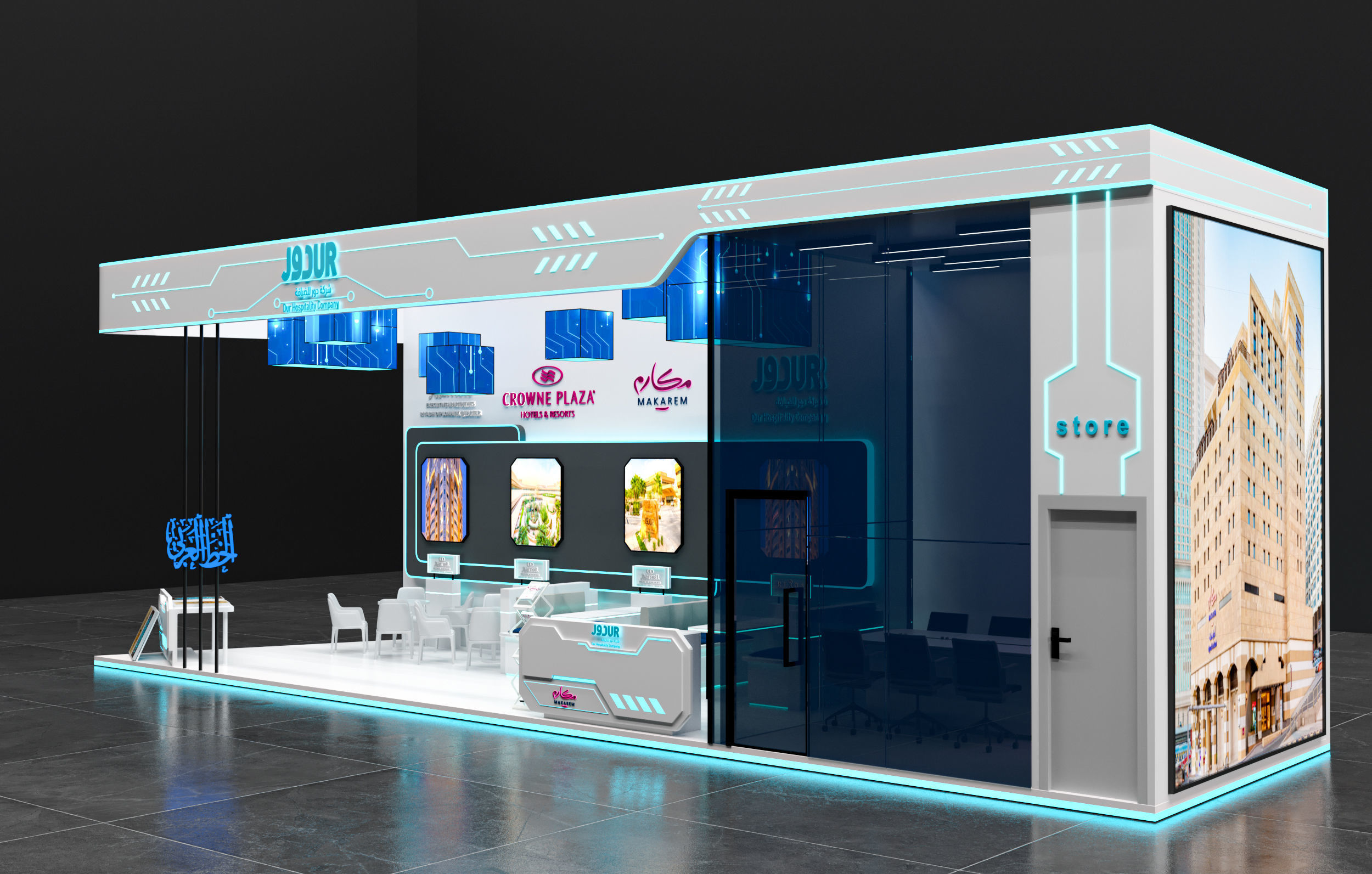 Booth 6x12  3D model_7