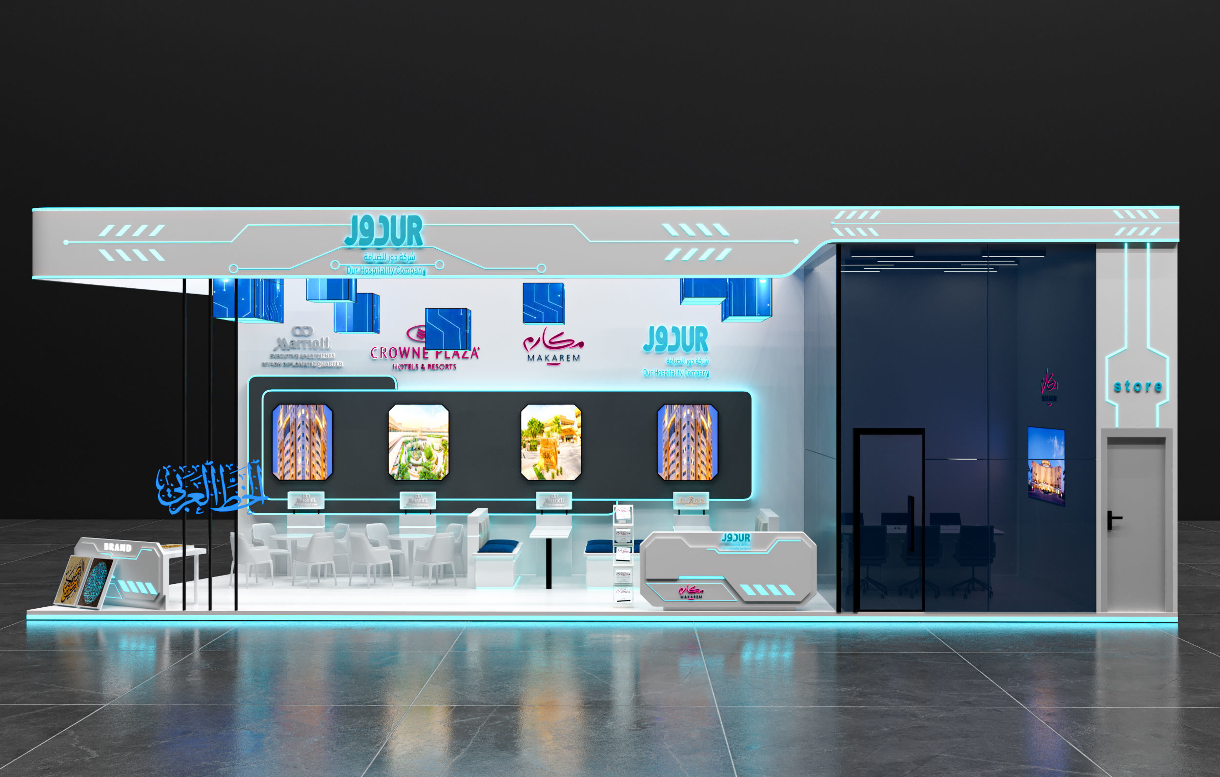 Booth 6x12  3D model_9