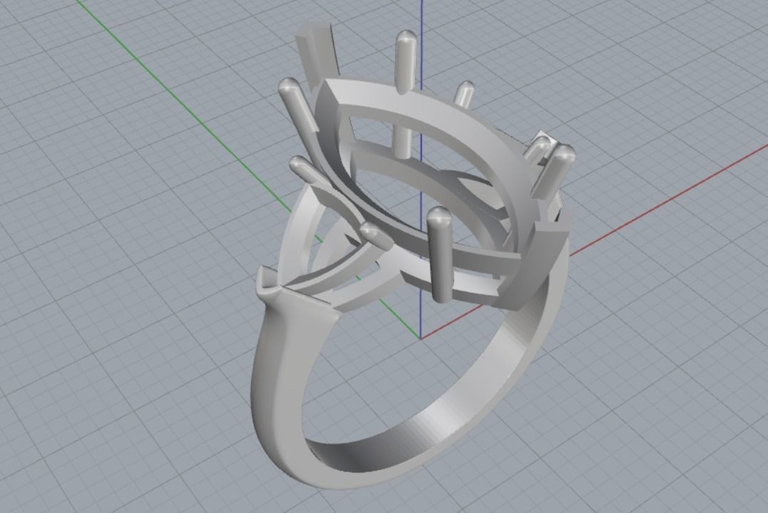 Engagement rings 3D print model_14