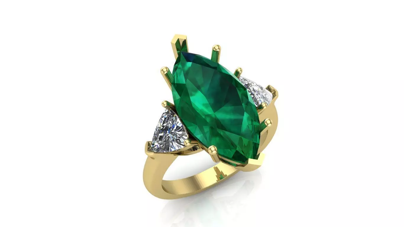 Engagement rings 3D print model_0