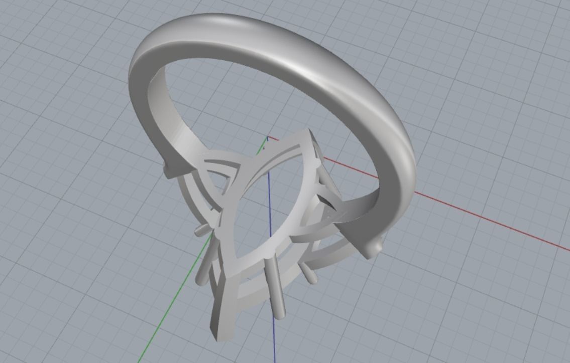 Engagement rings 3D print model_13