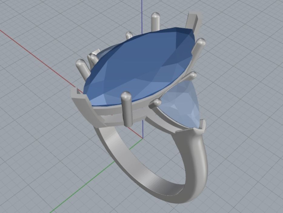 Engagement rings 3D print model_16
