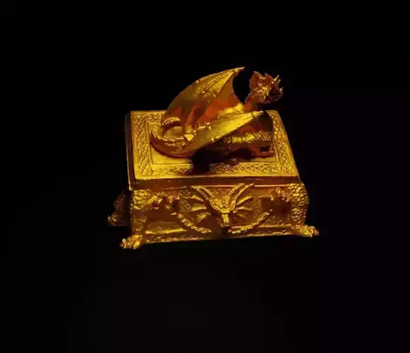 Pattern Dragon Dice Box - Dungeons And Dragons Dice Box 3D print model