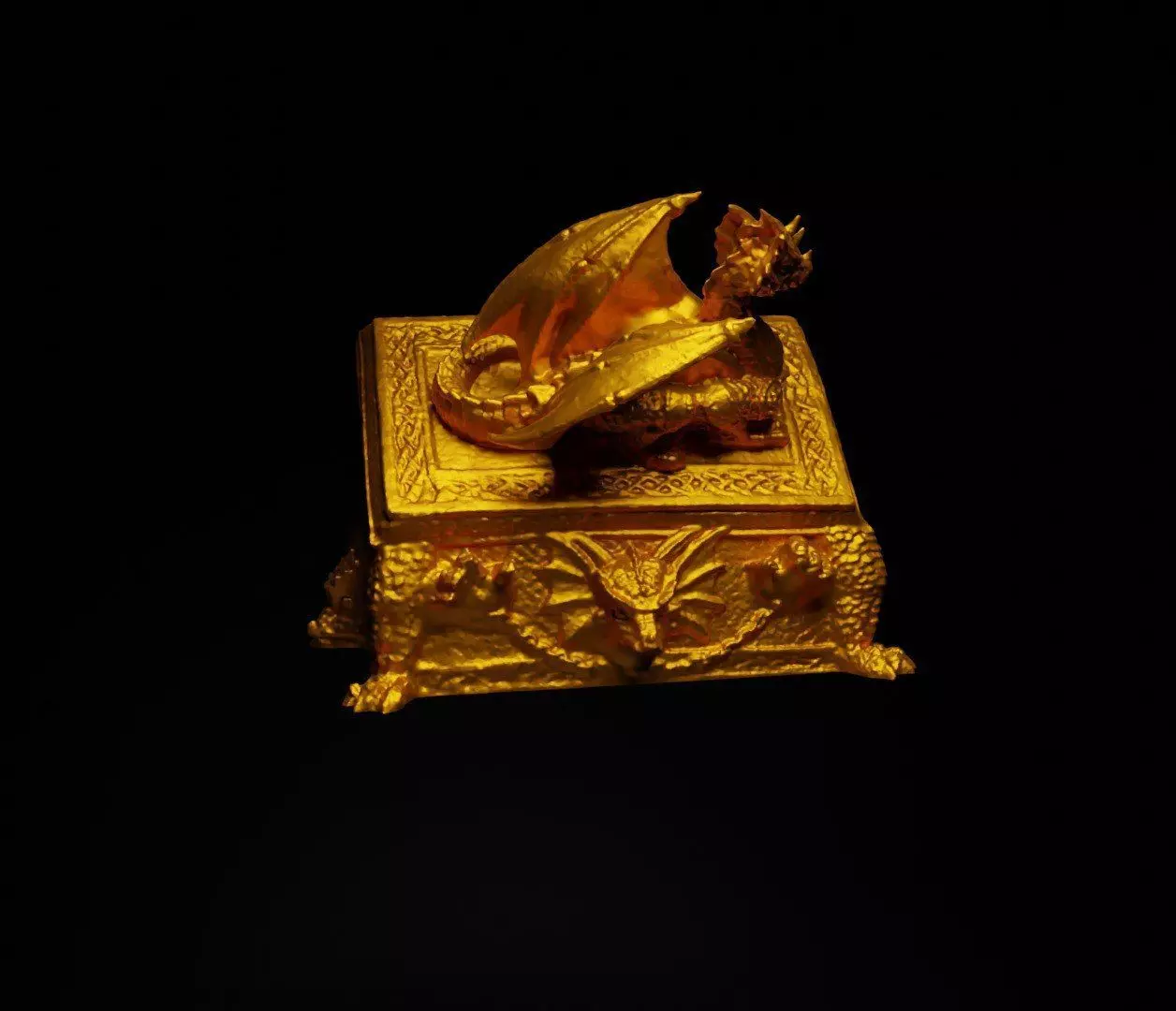 Pattern Dragon Dice Box - Dungeons And Dragons Dice Box 3D print model