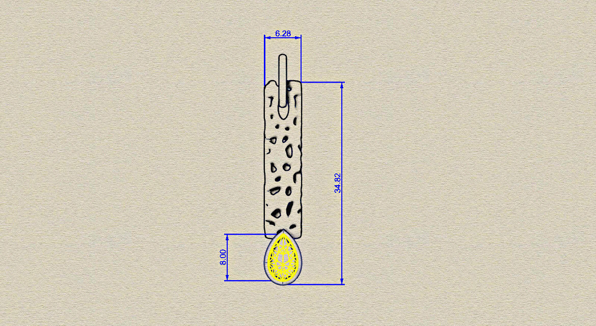 Chia pendant  3D model_4