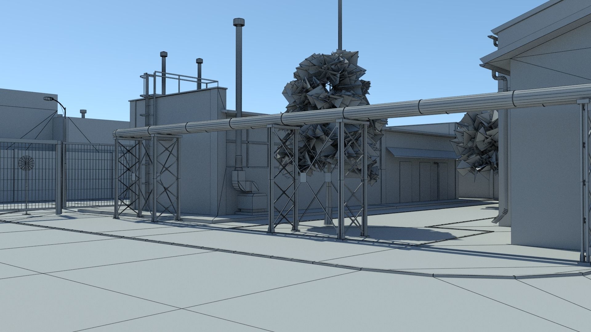 Industrial Zone Low-poly 3D model_31