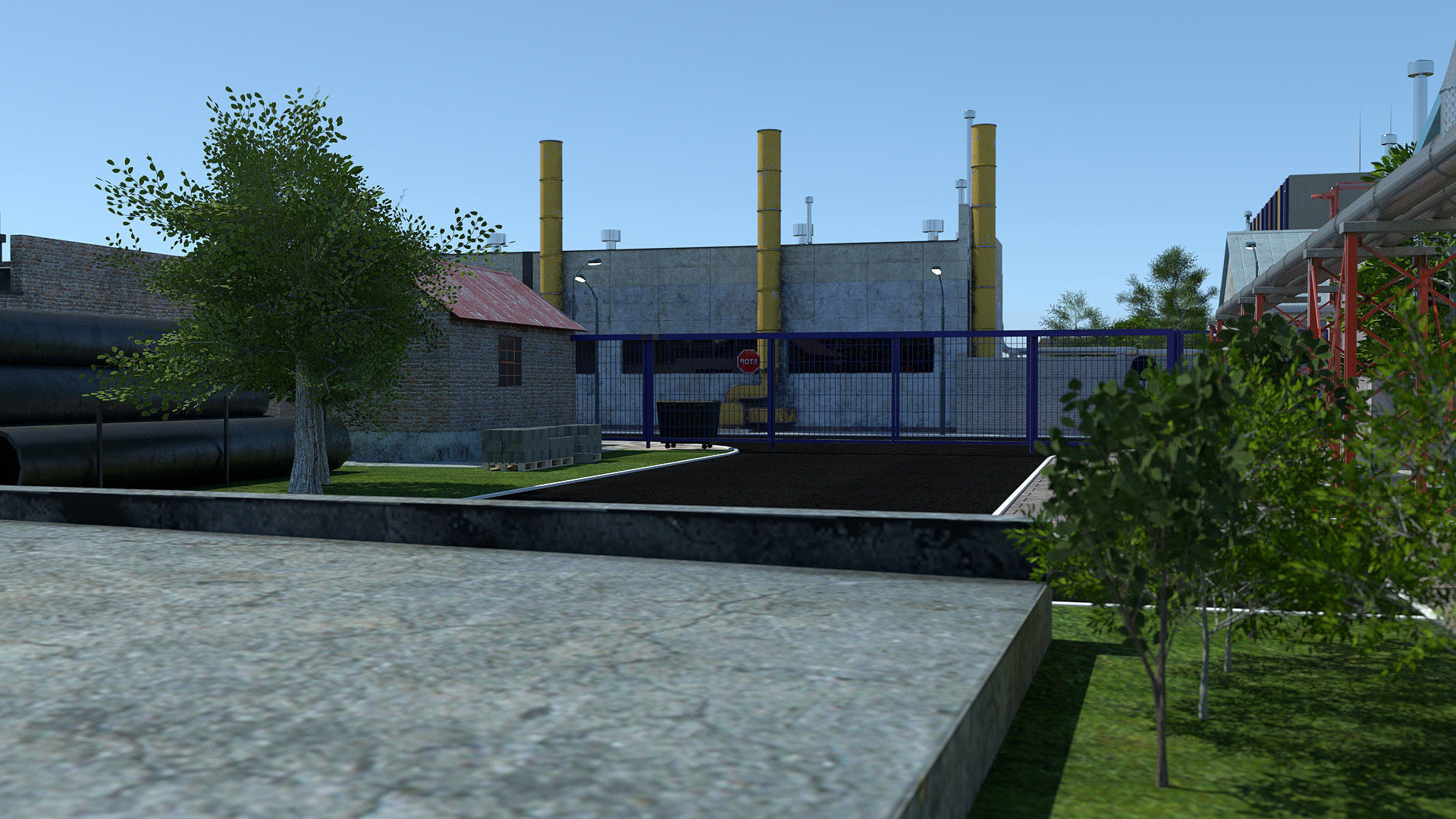 Industrial Zone Low-poly 3D model_10