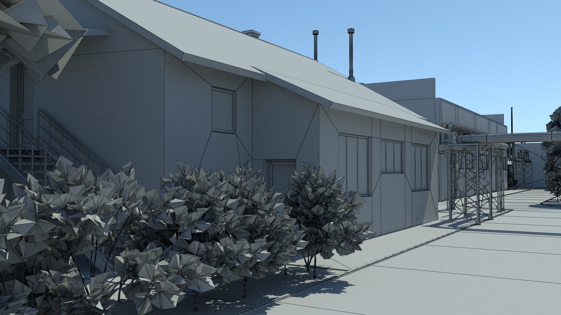 Industrial Zone Low-poly 3D model_22