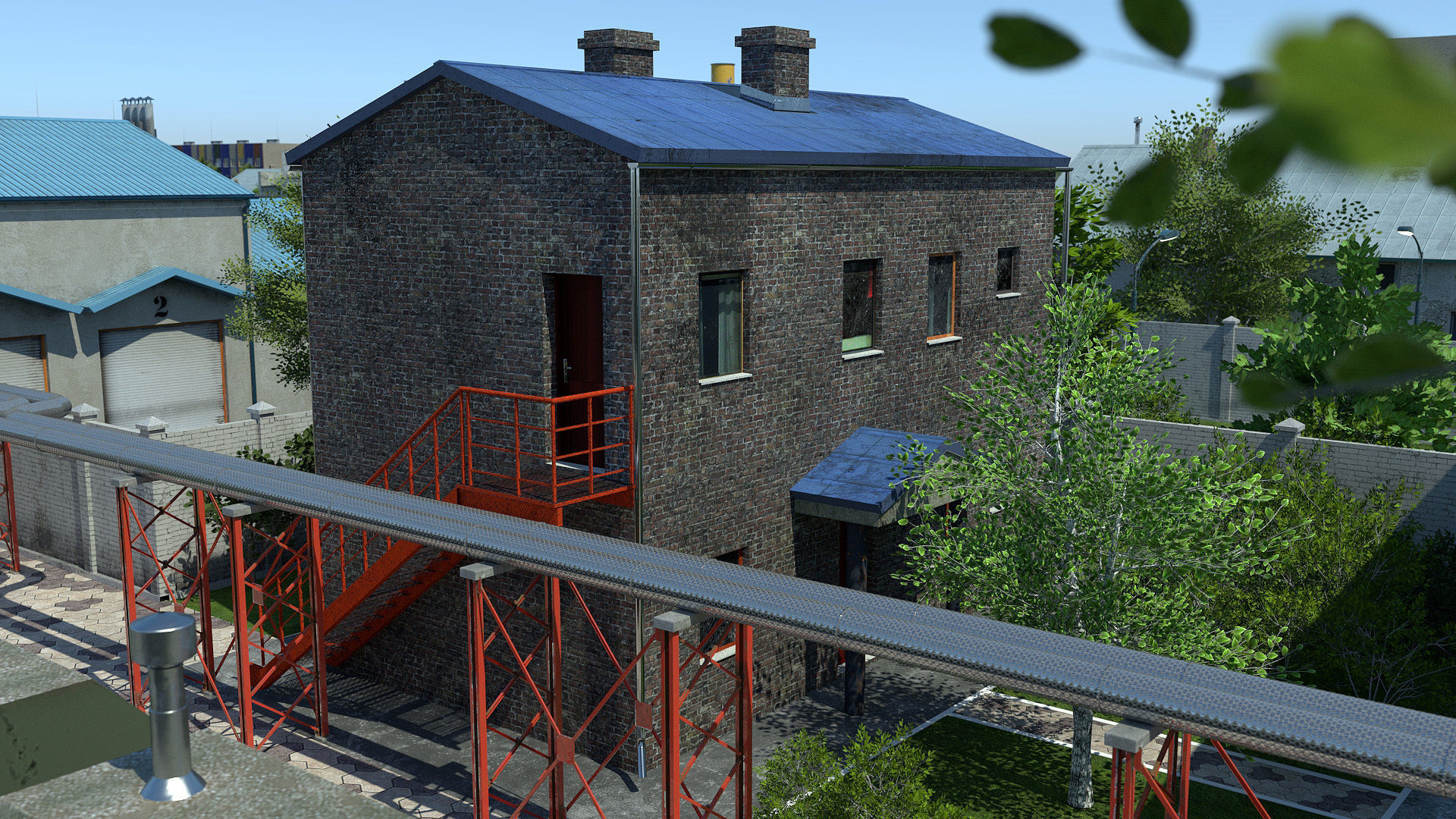 Industrial Zone Low-poly 3D model_5