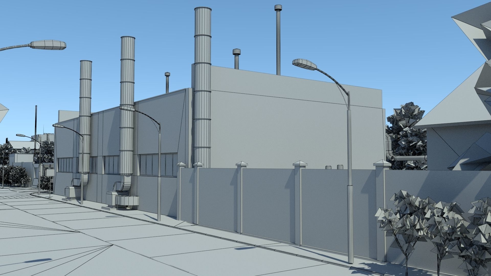 Industrial Zone Low-poly 3D model_27