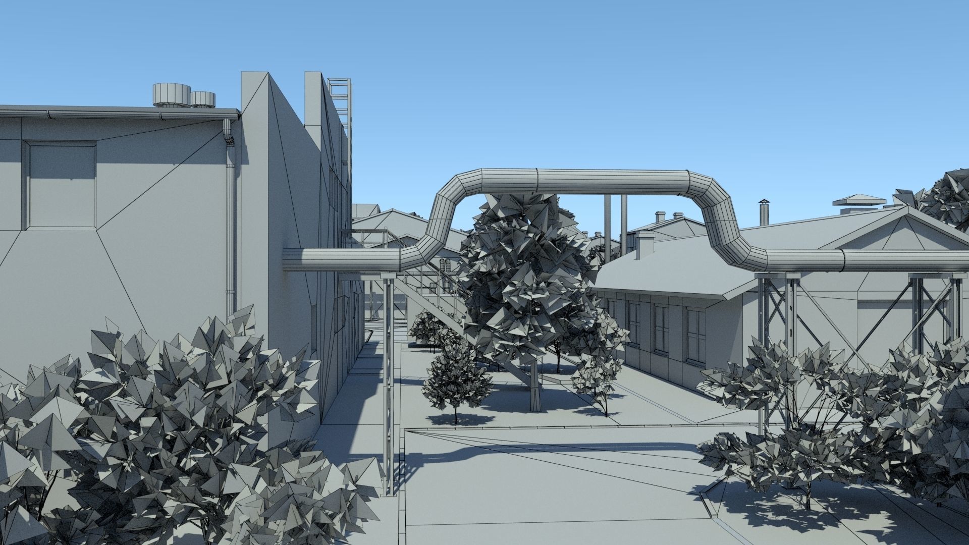 Industrial Zone Low-poly 3D model_30