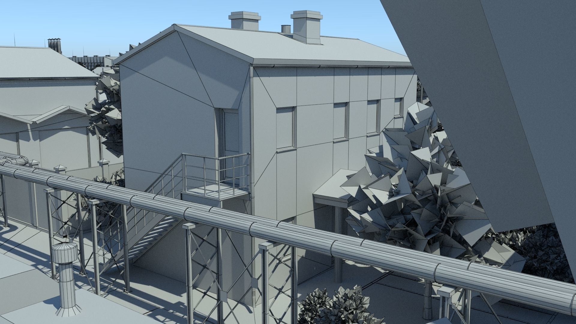 Industrial Zone Low-poly 3D model_33