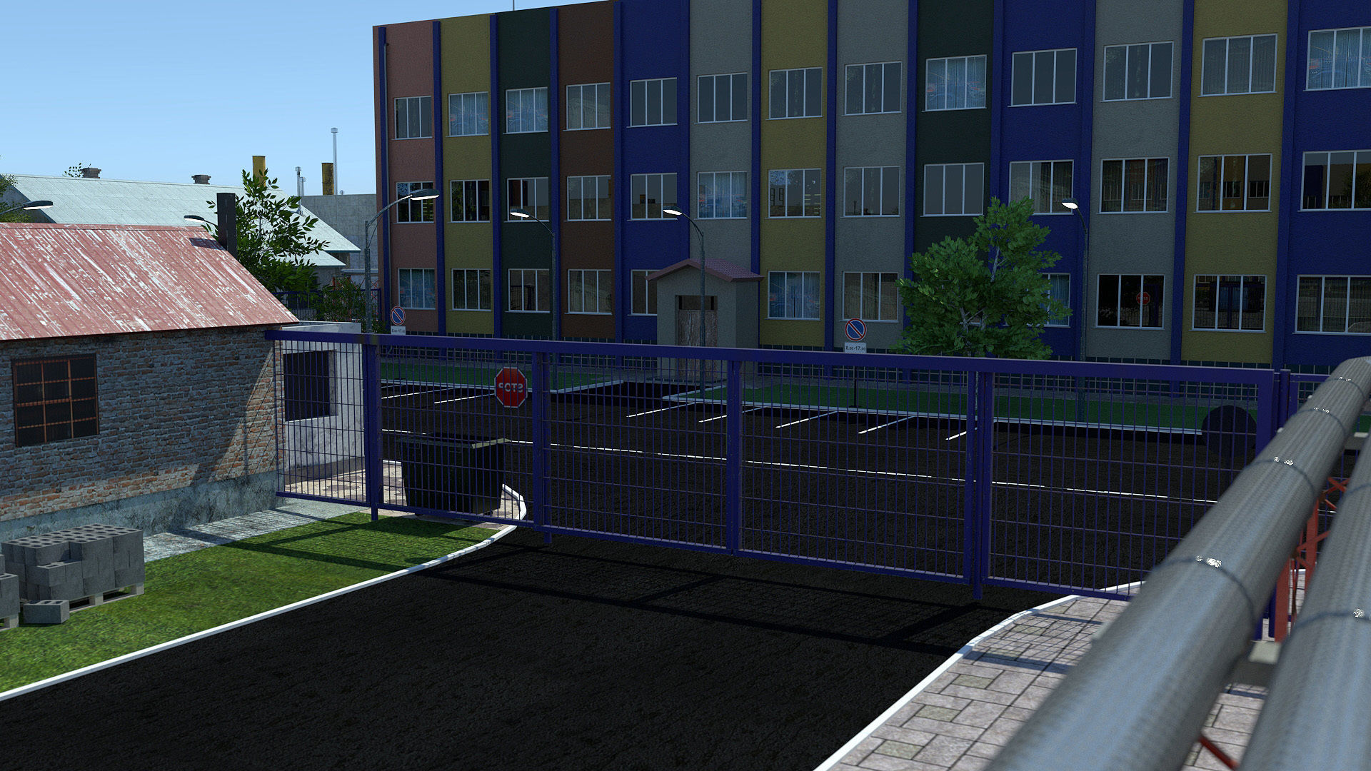 Industrial Zone Low-poly 3D model_9