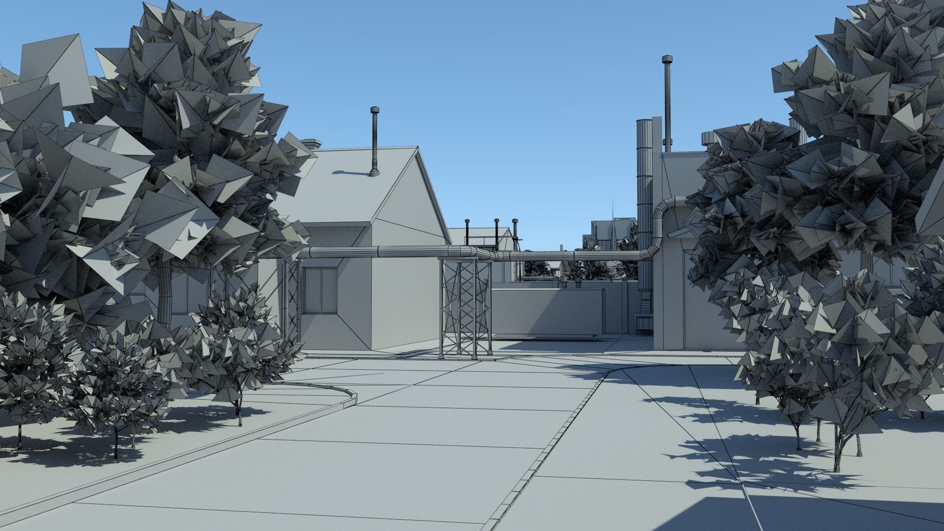 Industrial Zone Low-poly 3D model_28