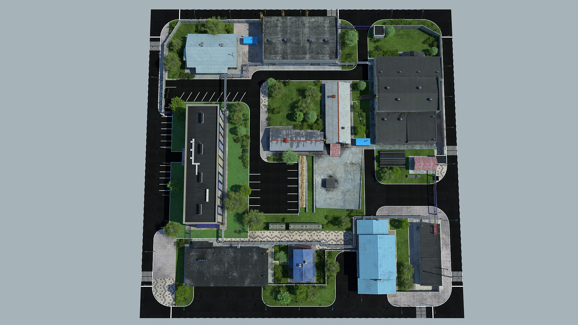 Industrial Zone Low-poly 3D model_14
