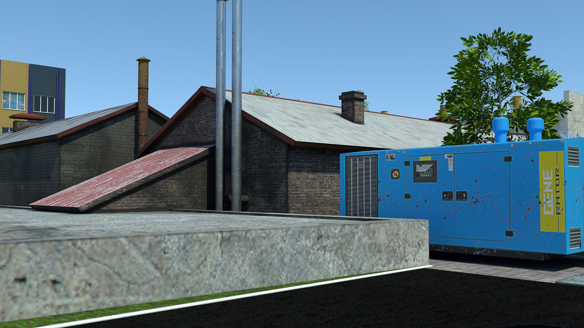 Industrial Zone Low-poly 3D model_15