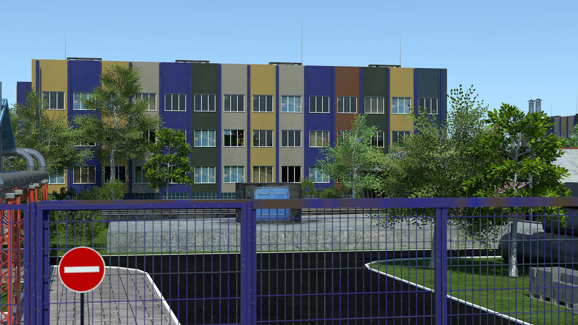 Industrial Zone Low-poly 3D model_6