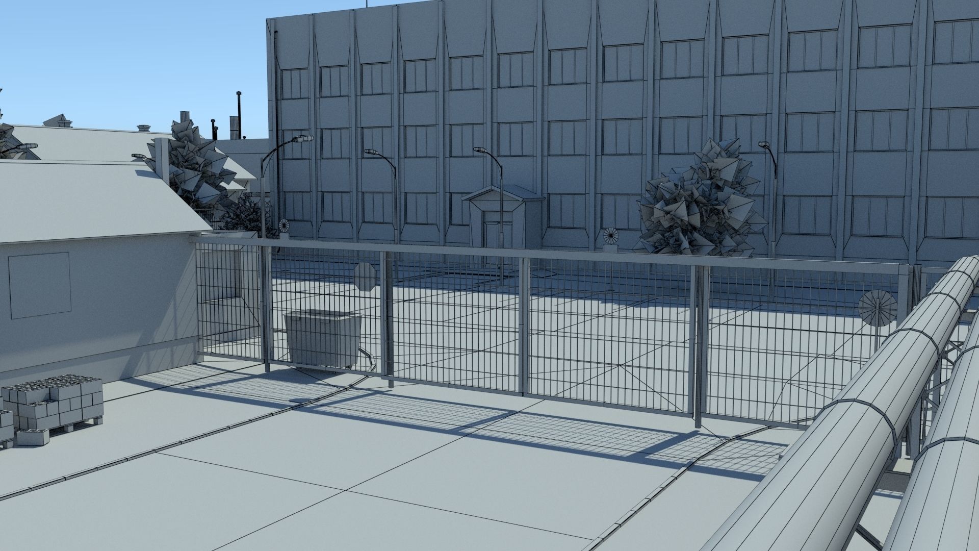 Industrial Zone Low-poly 3D model_29