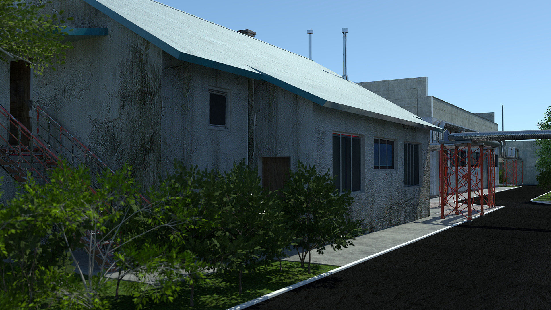 Industrial Zone Low-poly 3D model_4