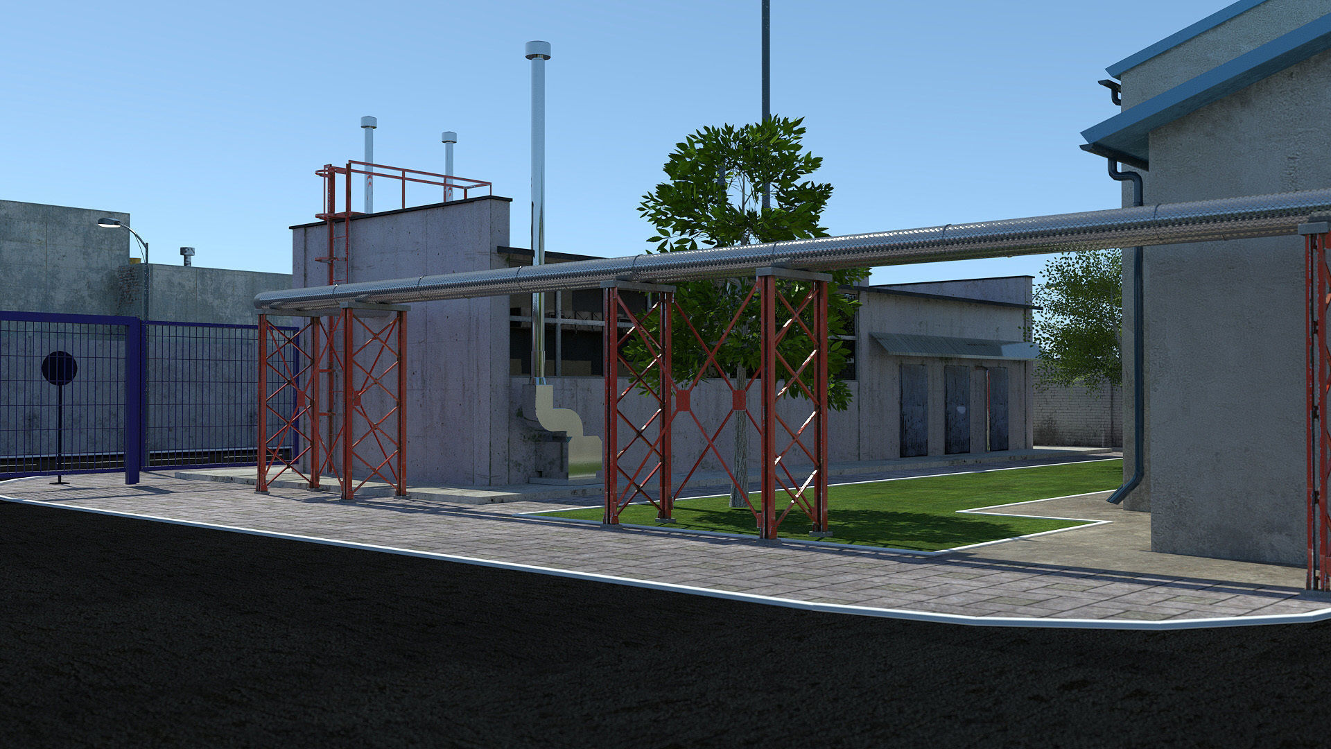 Industrial Zone Low-poly 3D model_2