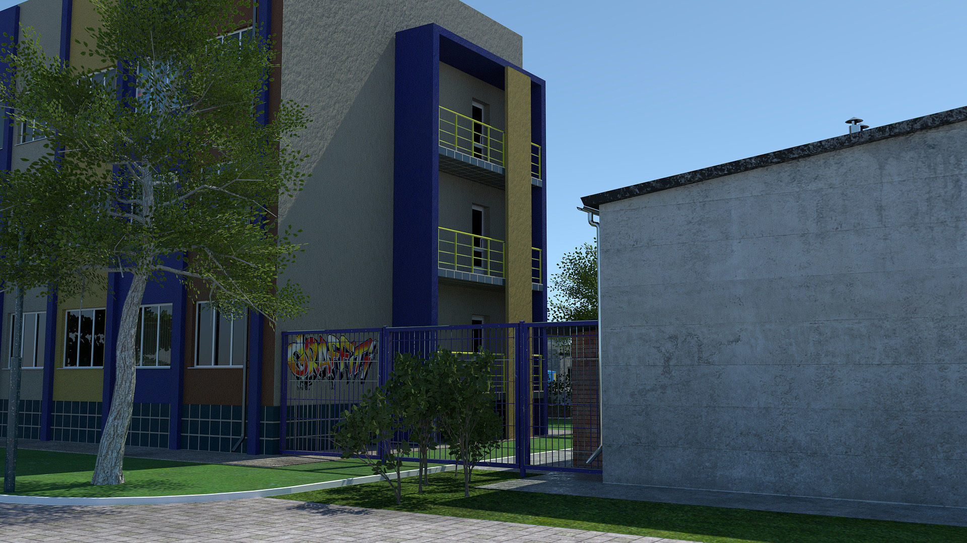 Industrial Zone Low-poly 3D model_18