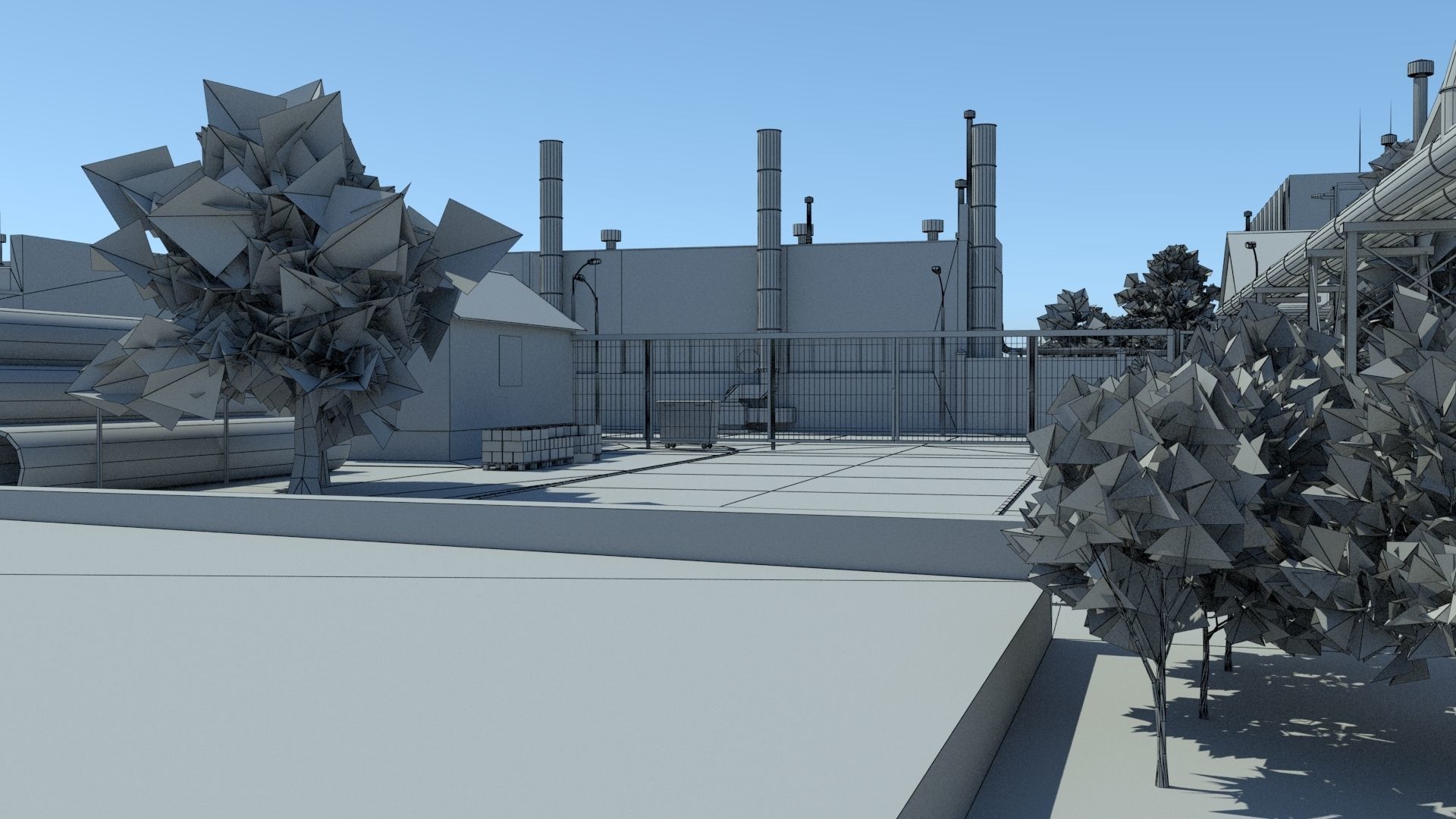 Industrial Zone Low-poly 3D model_32