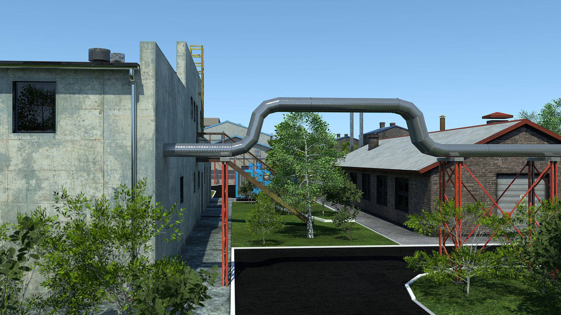 Industrial Zone Low-poly 3D model_13