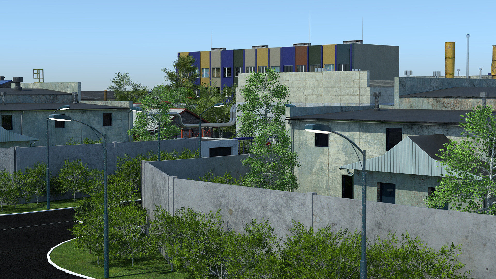 Industrial Zone Low-poly 3D model_11