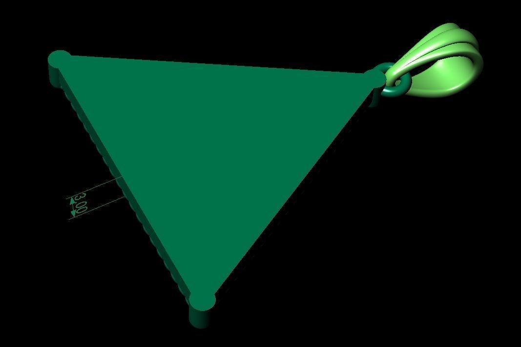 Pyramid Pendant with Eyes pendant 3D print model_15