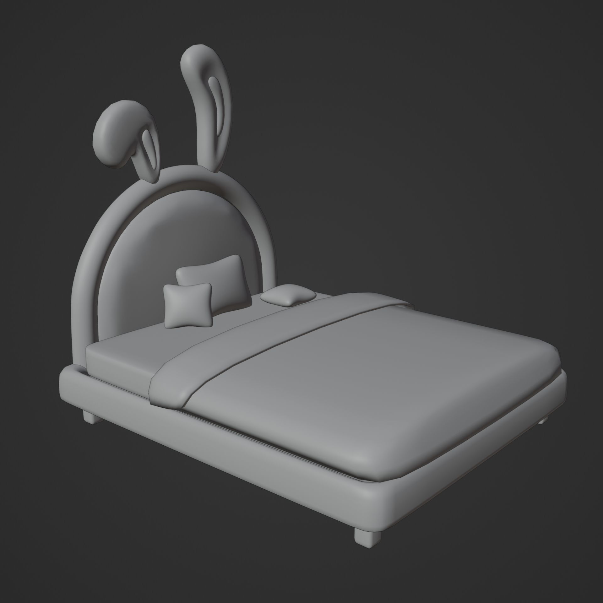 Bunny Bed 3D model_3